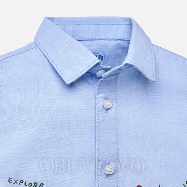 Chlapčenská košeľa s lietadlami MAYORAL 2138-023 light blue