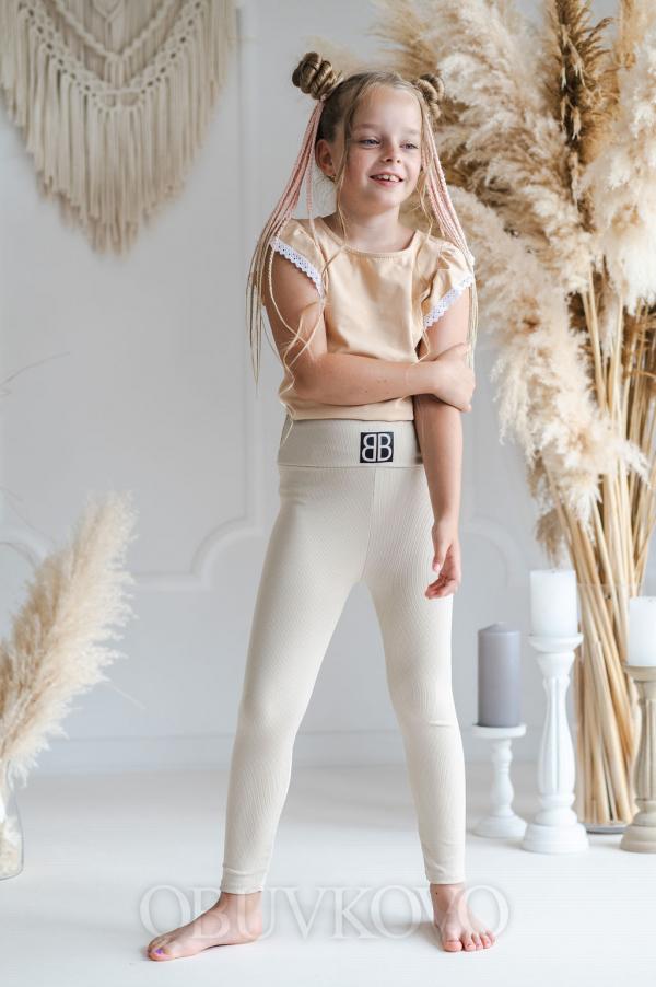 Dievčenské legíny MM 631 beige