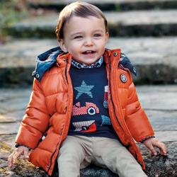 MAYORAL zimný kabát nepremokavý 2448-085 Pumpkin