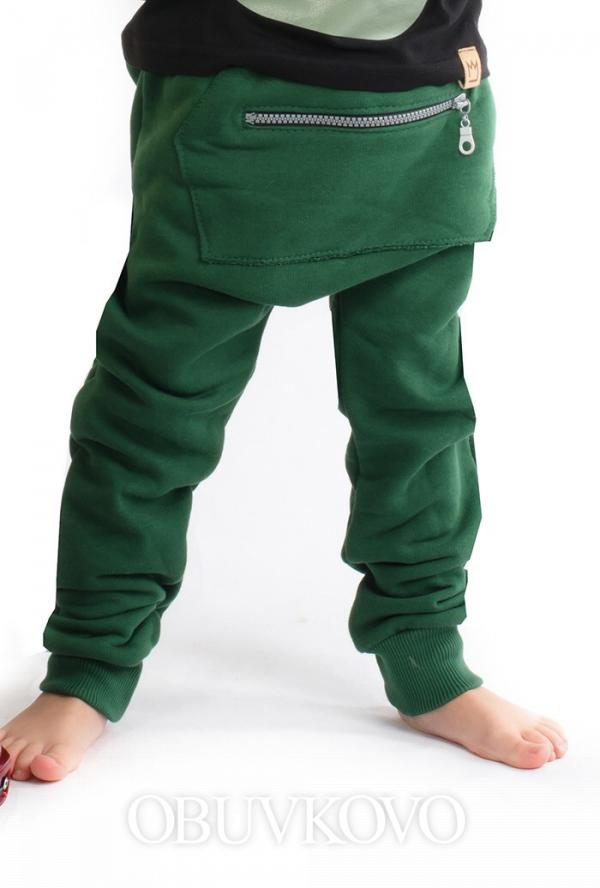 Zateplené detské bavlnené nohavice 