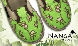 NANGA barefoot papuče LUSTIGE AFFEN
