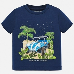 Chlapčenské tričko bavlnené s autom MAYORAL 1049-042
