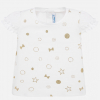 MAYORAL dievčenské vzorované tričko 1057-056 gold
