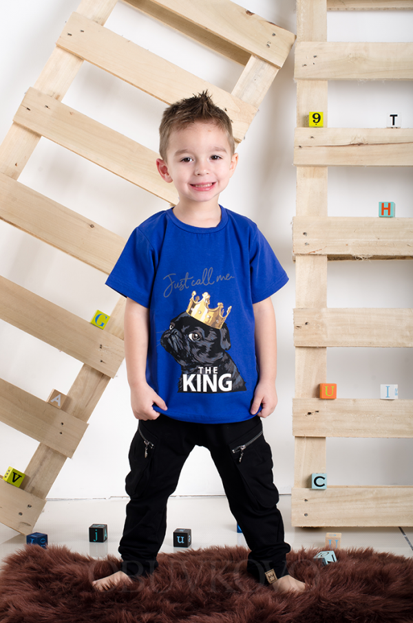 Chlapčenské tričko s krátky rukávom KING modré MM 337 king blue