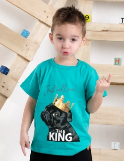 Chlapčenské tričko s krátky rukávom KING mint MM 337 king mint