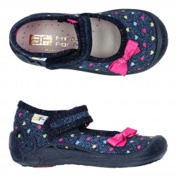 Dievčenské papuče sandále s koženou stielkou 3F 