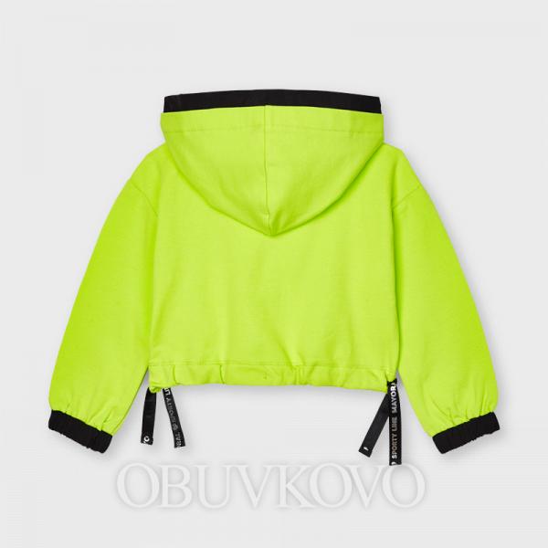 Krátka športová mikina MAYORAL 3476-044 lime