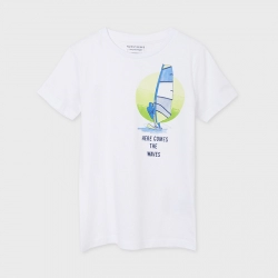 MAYORAL chlapčenské letné tričko 6084-078 white