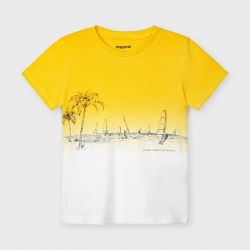 MAYORAL chlapčenské bavlnené tričko s palmami 3035-062