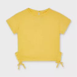 MAYORAL dievčenské tričko s bodkami 3011-032 mustard