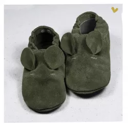Kožené barefoot capačky s uškami