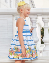 Exkluzívne dievčenské šaty ABEL&LULA  5079-007 blue