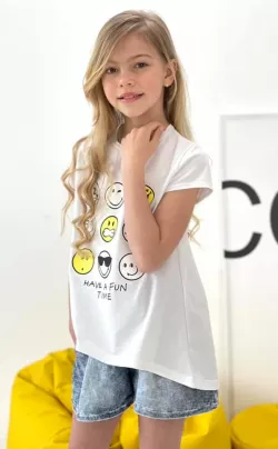Dievčenské tričko krátkym rukávom Smile