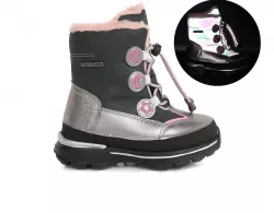 Dievčenská zimná obuv s membránou a reflexným prvkom D.D.Step AQUA-TEX F651-178C