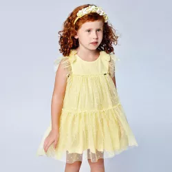 MAYORAL dievčenské šaty tylové 3913-017 yellow