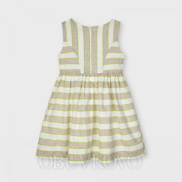 MAYORAL dievčenské pásikavé šaty 3919-018 beige