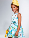 Exkluzívne dievčenské šaty ABEL&LULA  5032-056 tyrkys
