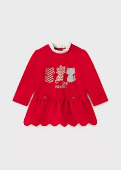 Bavlnené dievčenské šaty tunika MAYORAL 2920-095 red
