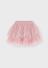 Tylová sukňa s čipkou MAYORAL 4901-056 rosa