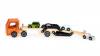 ECOTOYS Drevené nákladné auto odťahové vozidlo +  4 autá