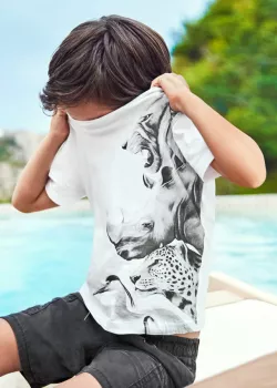 MAYORAL chlapčenské tričko s krátkym rukávom 3003-037 white