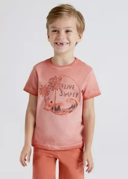 MAYORAL chlapčenské tričko s krátkym rukávom 3022-015 terracotta