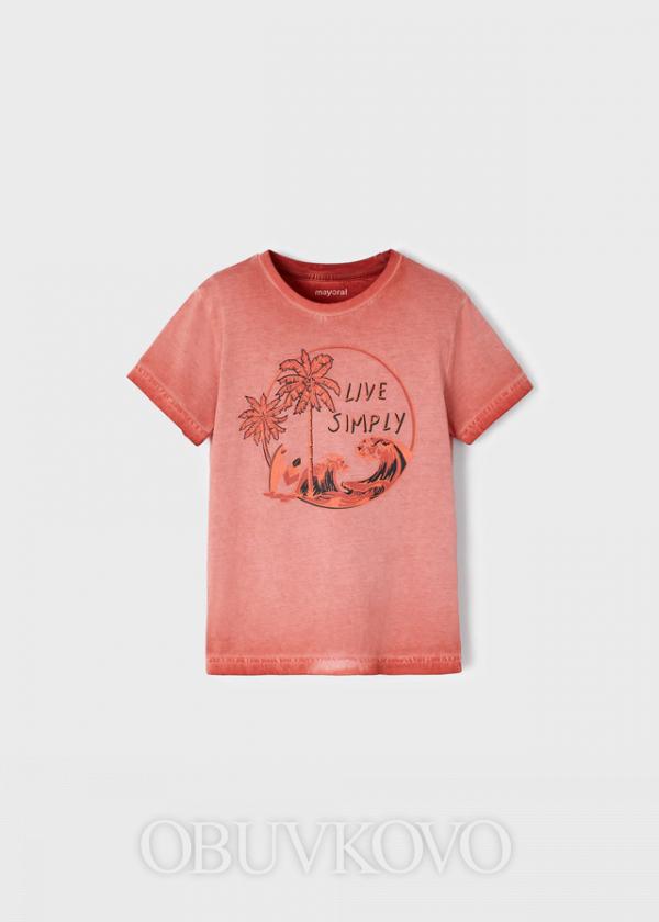 MAYORAL chlapčenské tričko s krátkym rukávom 3022-015 terracotta