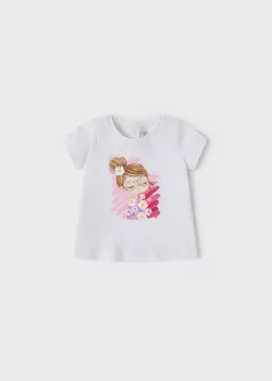 MAYORAL dievčenské tričko 1033-055 white