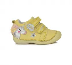 Dievčenská kožená obuv D.D.STEP S015-706B yellow