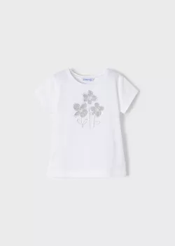 MAYORAL basic dievčenské tričko 174-056 white