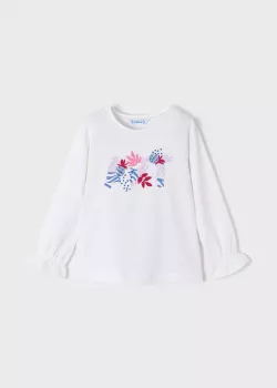 MAYORAL dievčenské tričko 3050-037 white