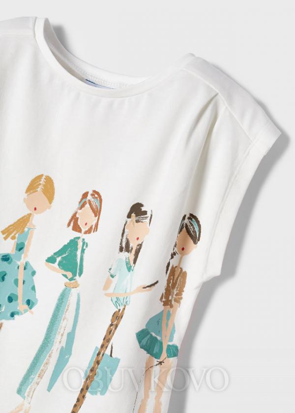 MAYORAL dievčenské tričko 3032-041 nude-jade