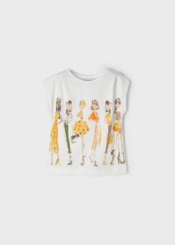 MAYORAL dievčenské tričko 3032-043 natur-bana