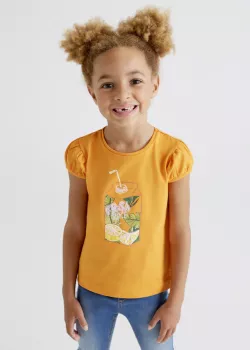MAYORAL dievčenské tričko 3047-071 pumpkin