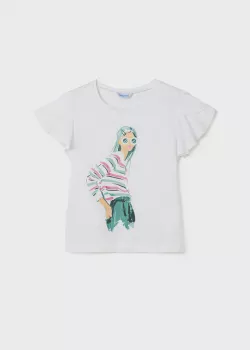 MAYORAL dievčenské tričko s krátkym rukávom 6024-086
