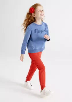 MAYORAL dievčenské tepláky 3593-087 carmin red