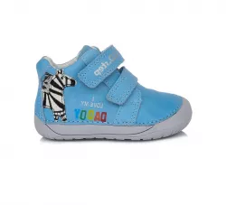 BAREFOOT kožená detská obuv DDSTEP 070-794A bermuda blue