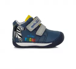 BAREFOOT kožená detská obuv DDSTEP 070-794 royal blue