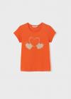 MAYORAL dievčenské tričko s krátkym rukávom 854-034 tangerine