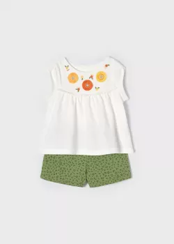 MAYORAL 2 dielny dievčenský letný set 3288-010 olive
