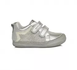 Celokožená dievčenská obuv D.D.STEP 078-227B silver