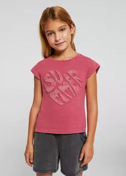MAYORAL dievčenské tričko s potlačou 6035-062 oat