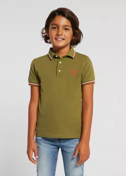 MAYORAL chlapčenské tričko s golierom 6105-059 musgo
