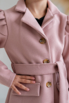 Dievčenský flaušový kabát 