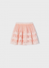Dievčenská sukňa s čipkou MAYORAL 3904-030rosa