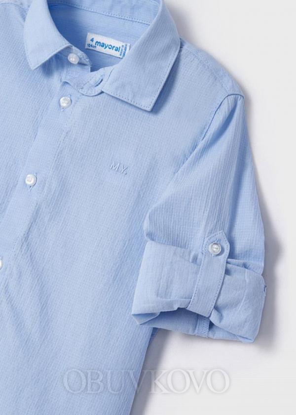 MAYORAL chlapčenská košeľa 2v1 140-011 blue