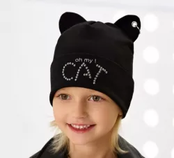 Prechodná dievčenská čiapka CAT s uškami