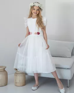 Dievčenské spoločenské biele šaty