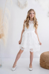 Dievčenské biele šaty s čipkou