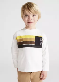 MAYORAL chlapčenské tričko s vačkom 4016-058 cream